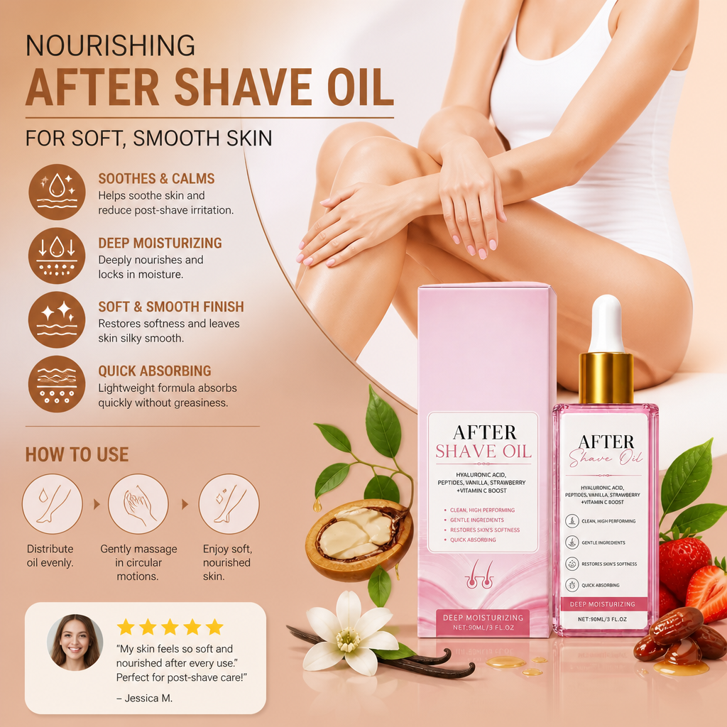 Nourishing After Hair Removal Oil for Smooth Soft Skin