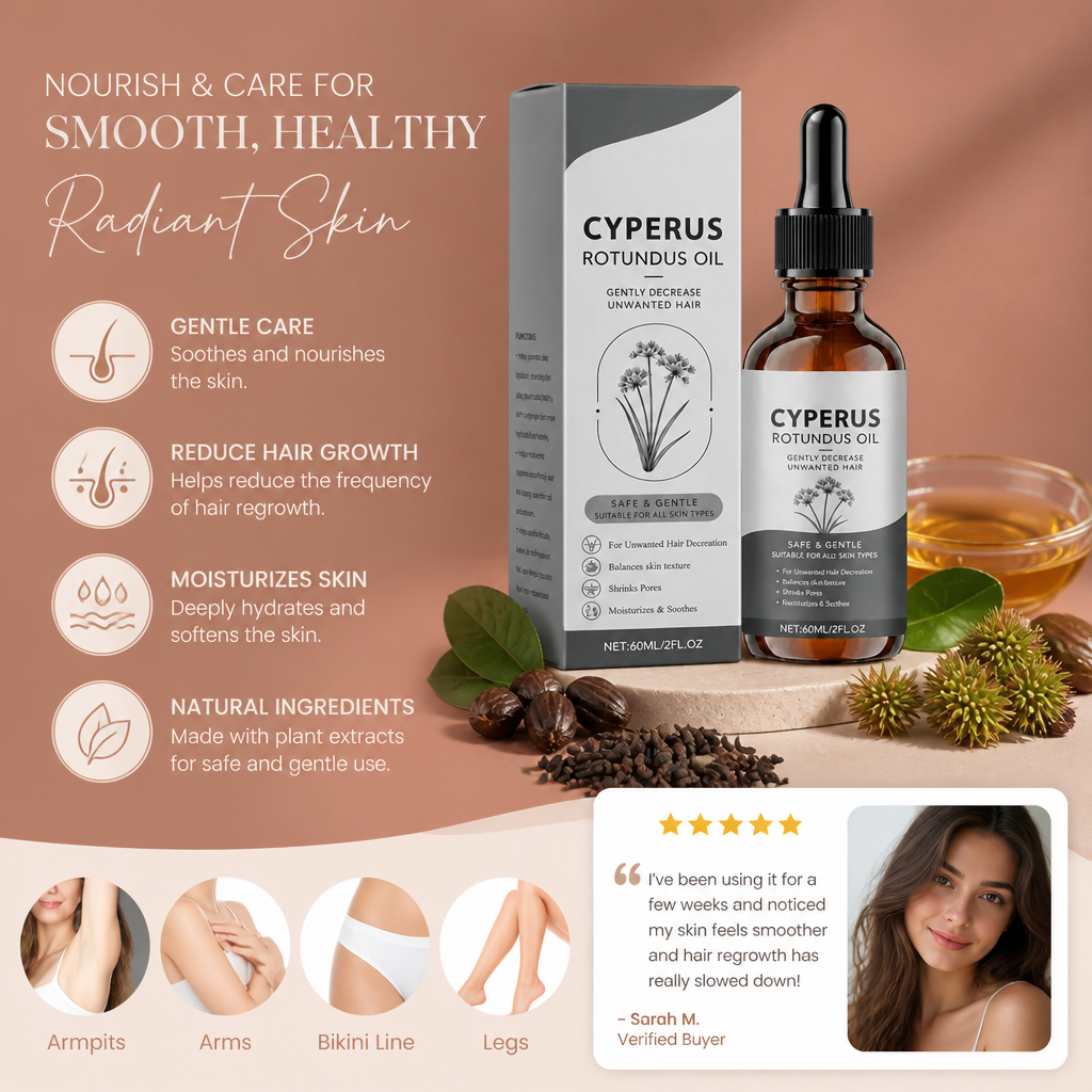 Cyperus Rotundus Oil for Smooth Skin After Hair Removal