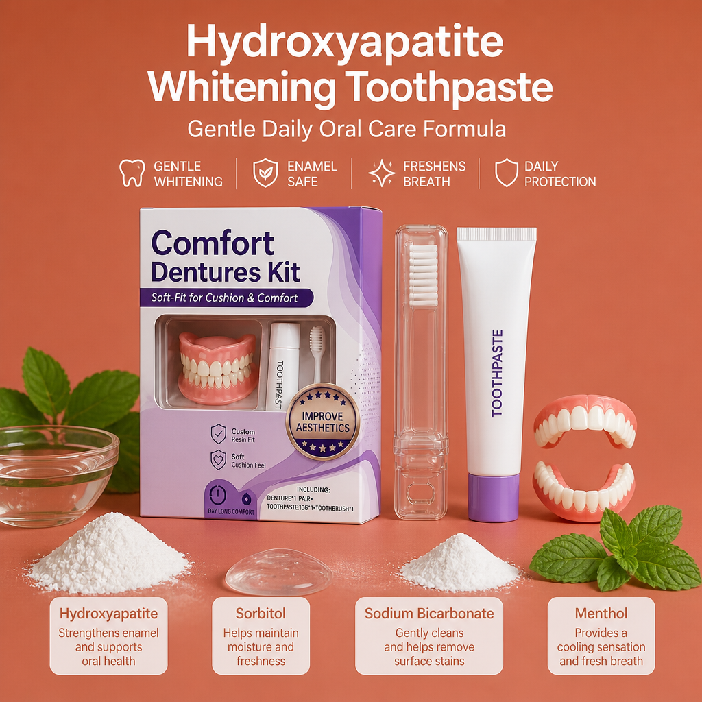 Hydroxyapatite Whitening Toothpaste – Gentle Daily Oral Care Formula