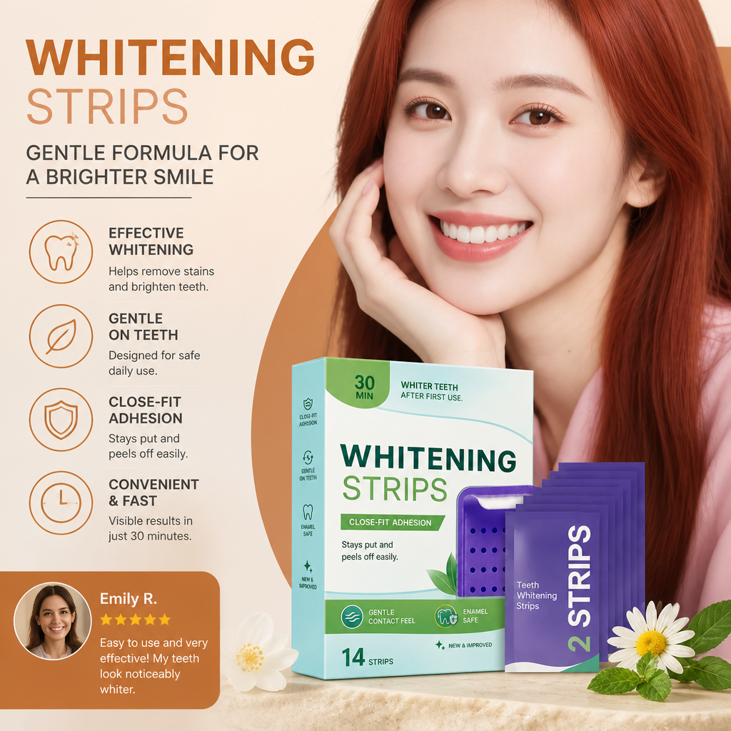 Teeth Whitening Strips – Gentle Formula For A Brighter Smile