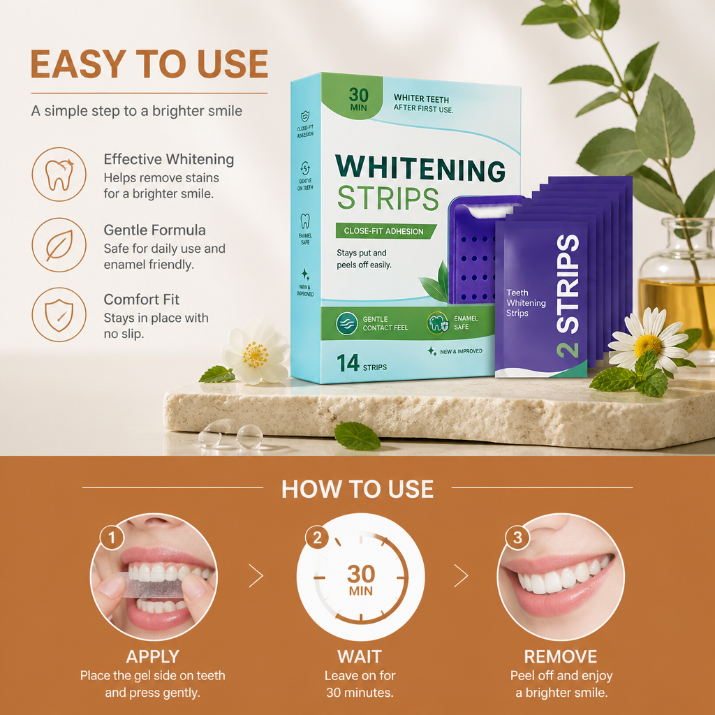 Teeth Whitening Strips – Gentle Formula For A Brighter Smile