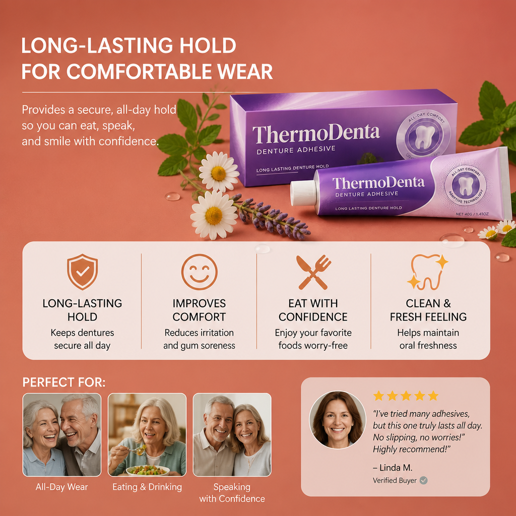 Denture Adhesive Cream – Long-Lasting Hold For Comfortable Wear