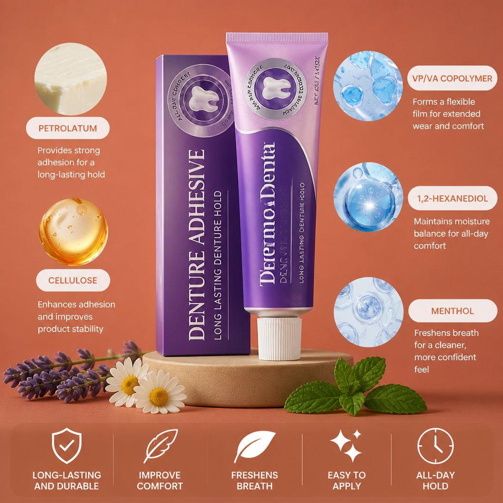 Denture Adhesive Cream – Long-Lasting Hold For Comfortable Wear