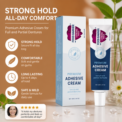 Premium Denture Adhesive Cream – Strong Hold For Comfortable Wear