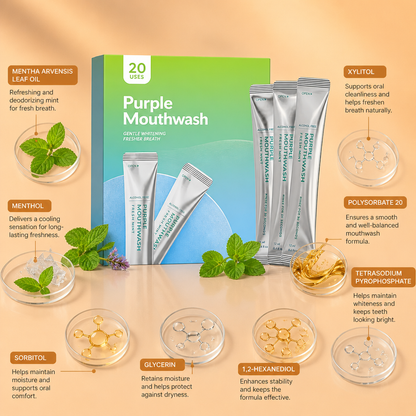 Portable Mint Mouthwash Sachets – Fresh Oral Care For Daily Use