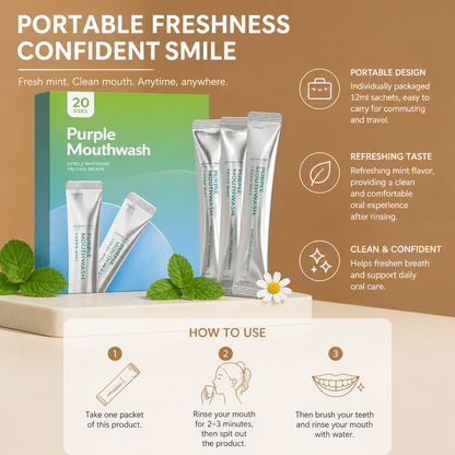 Portable Mint Mouthwash Sachets – Fresh Oral Care For Daily Use