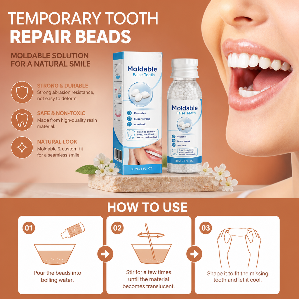 Temporary Tooth Repair Beads – Moldable Solution For A Natural Smile