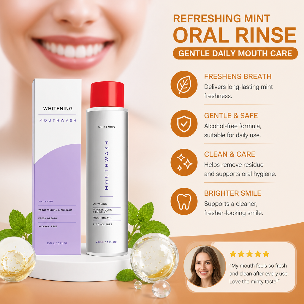 Refreshing Mint Oral Rinse – Gentle Daily Mouth Care Formula