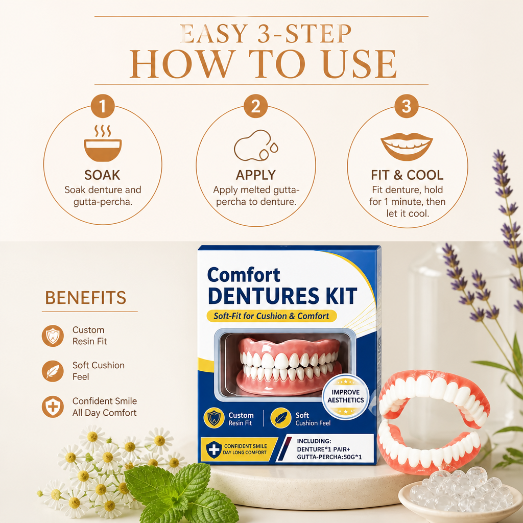 Custom Fit Denture Repair Gel – Comfortable Natural-Looking Denture Solution