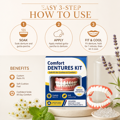 Custom Fit Denture Repair Gel – Comfortable Natural-Looking Denture Solution