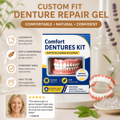 Custom Fit Denture Repair Gel – Comfortable Natural-Looking Denture Solution