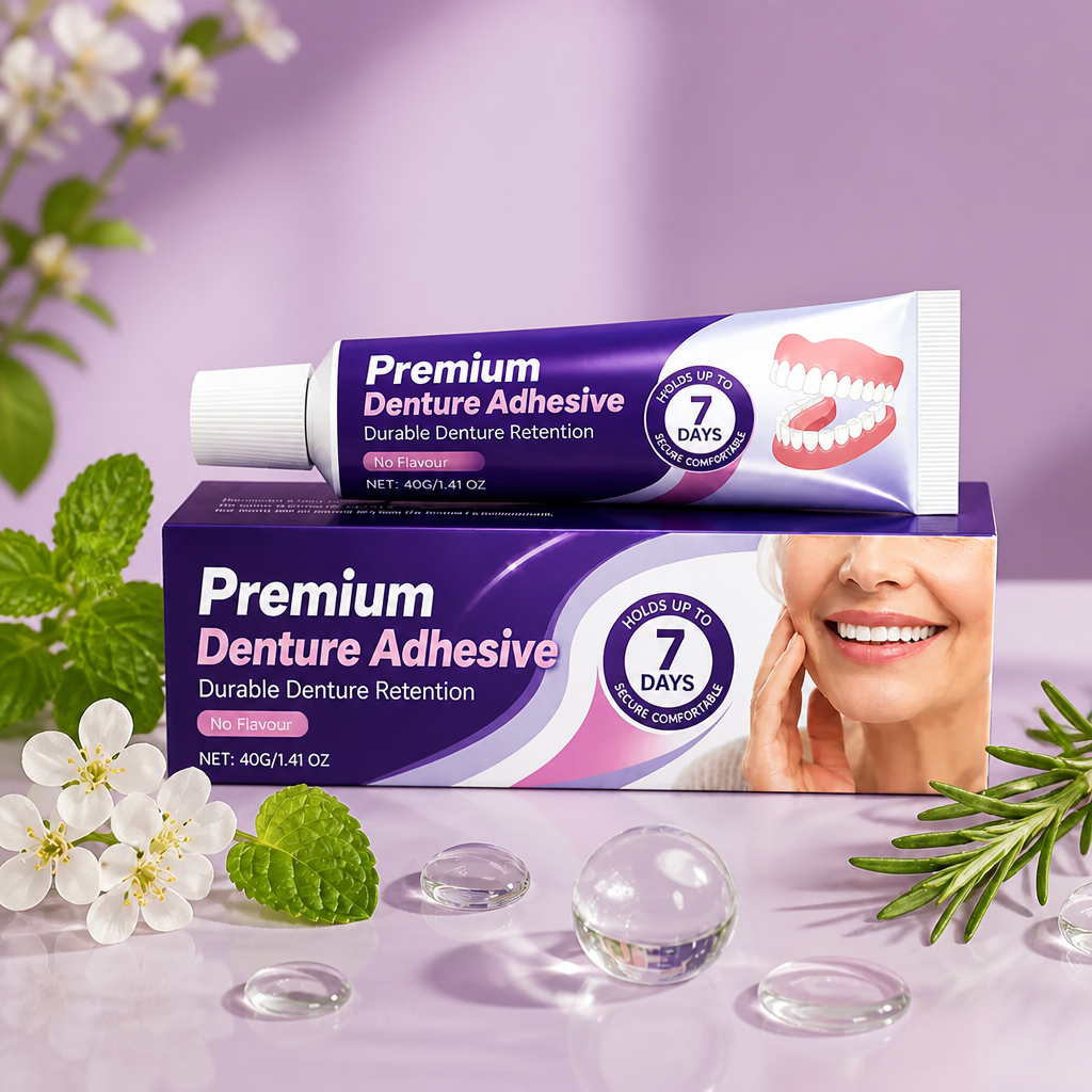 Premium Denture Adhesive – Strong Hold for Comfortable Denture Wear