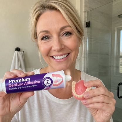 Premium Denture Adhesive – Strong Hold for Comfortable Denture Wear