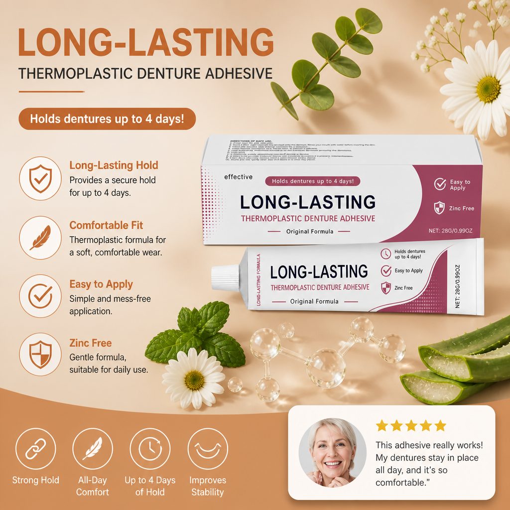 Denture Adhesive Cream – Comfortable Hold For Secure Daily Wear