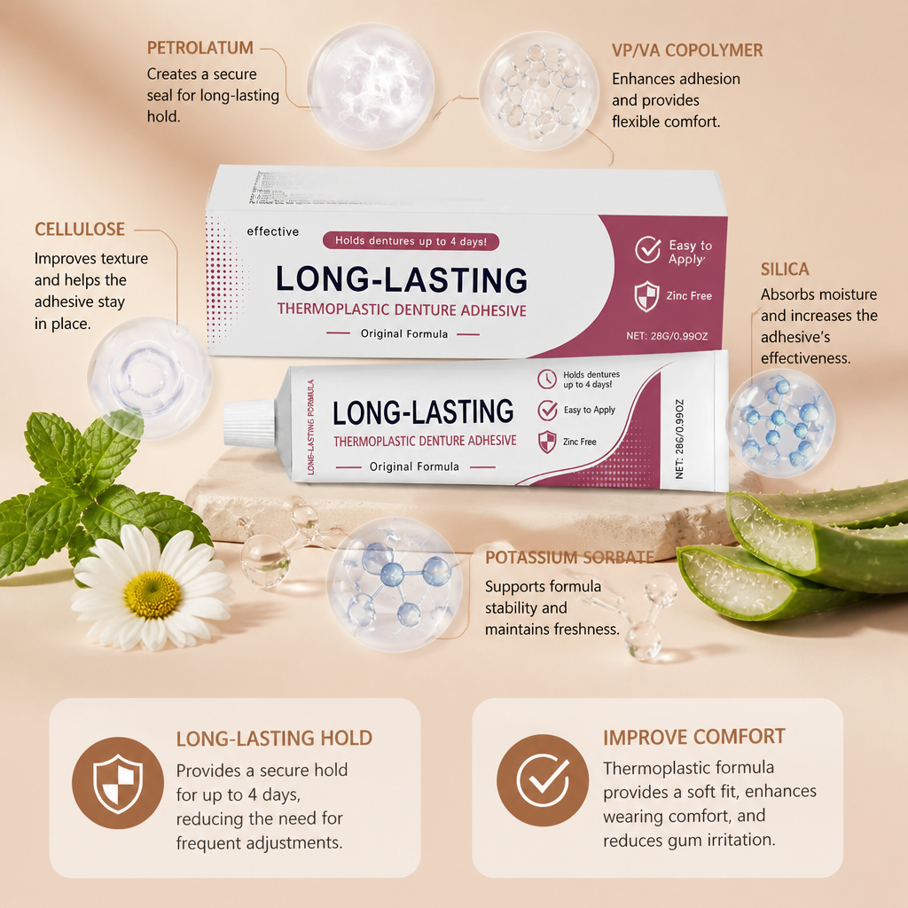 Denture Adhesive Cream – Comfortable Hold For Secure Daily Wear