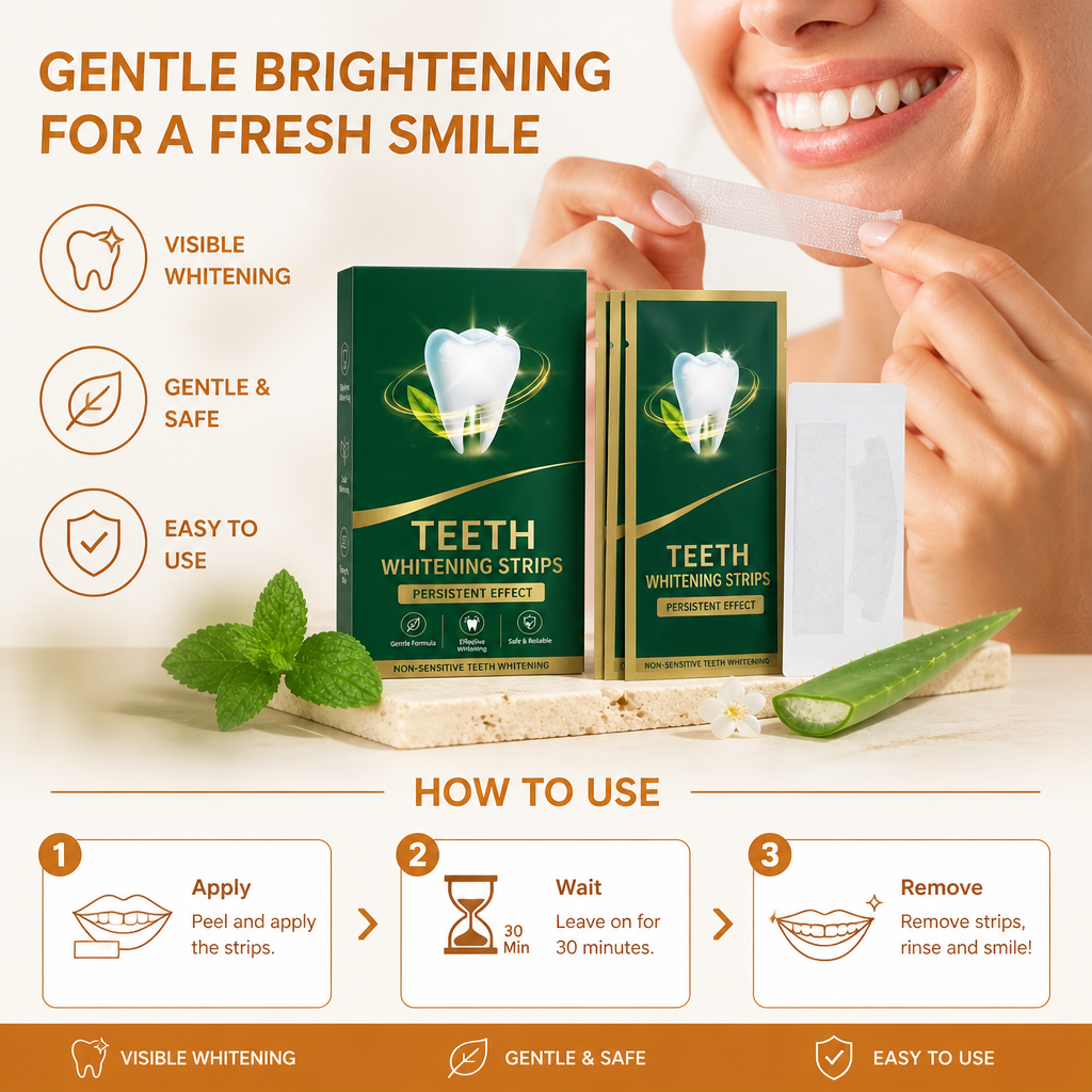 Teeth Whitening Strips – Gentle Brightening For A Fresh Smile