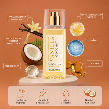 Vanilla Coconut Hair & Body Perfume Mist – Soft Scent For Daily Elegance