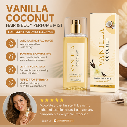 Vanilla Coconut Hair & Body Perfume Mist – Soft Scent For Daily Elegance