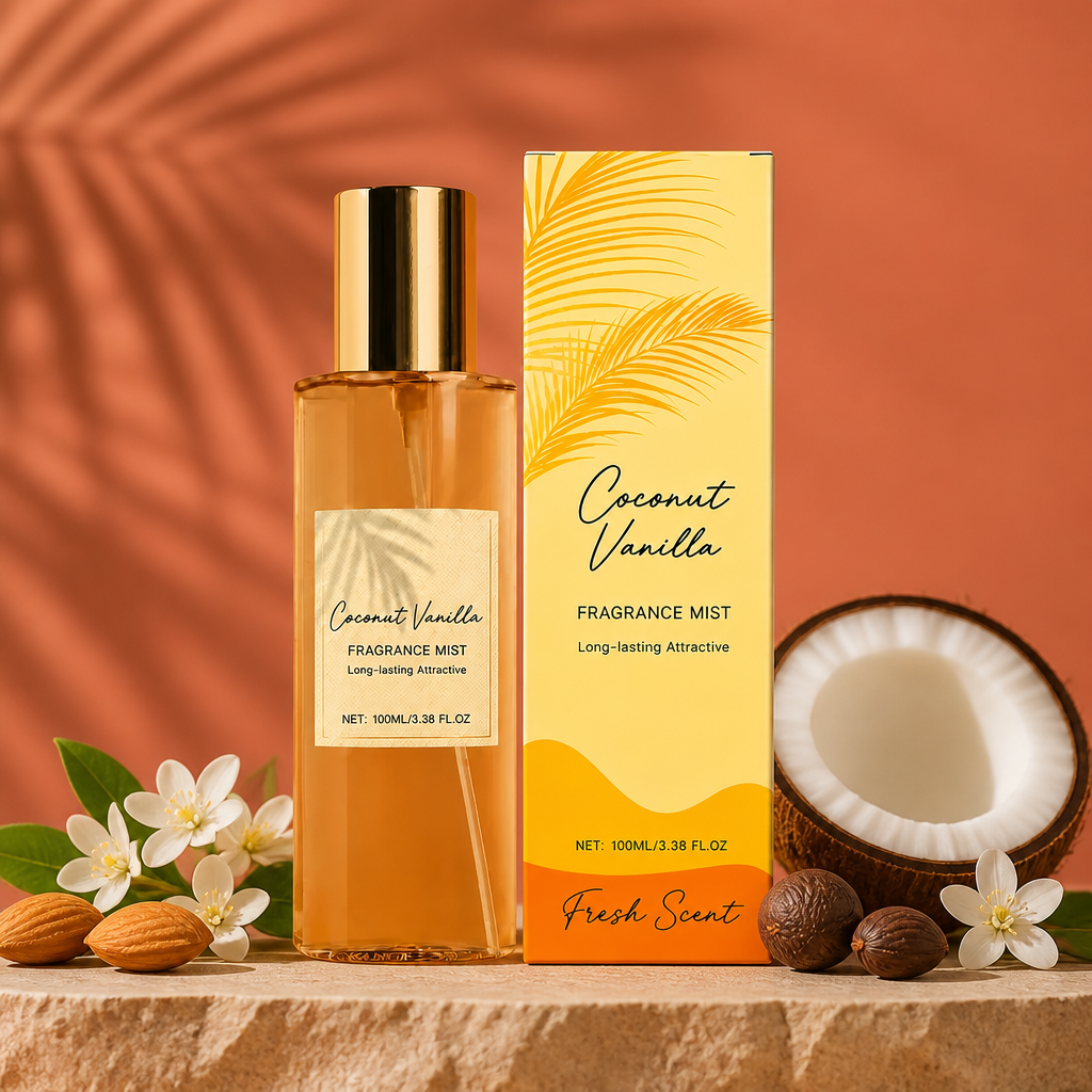 Coconut Vanilla Fragrance Mist – Fresh Floral Scent With Lasting Aroma