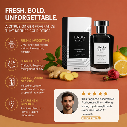 Citrus Ginger Fragrance Cologne – Fresh Long-Lasting Scent For Everyday Wear