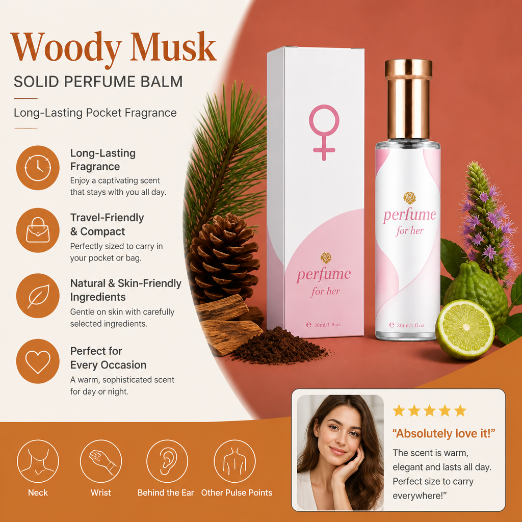 Woody Musk Solid Perfume Balm – Long-Lasting Pocket Fragrance