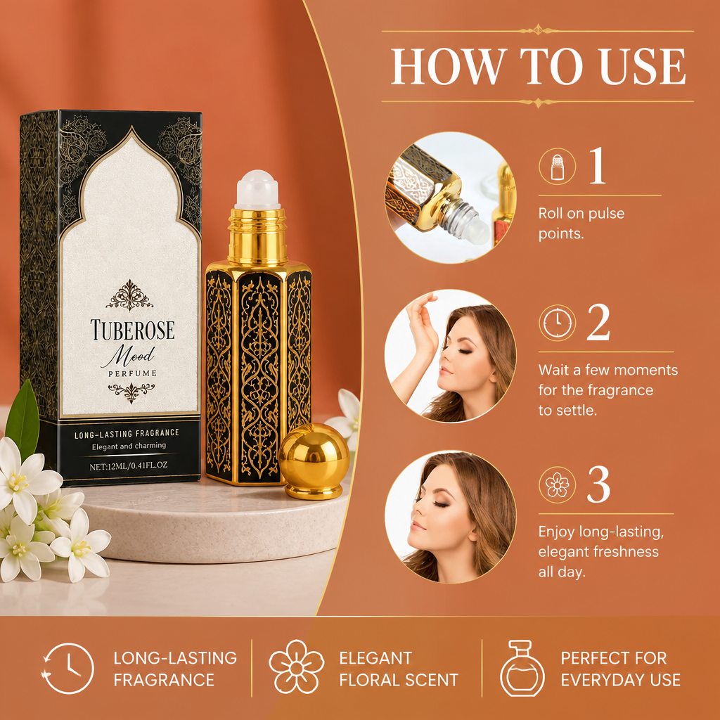 Tuberose Floral Perfume – Long-Lasting Fresh Elegant Everyday Fragrance