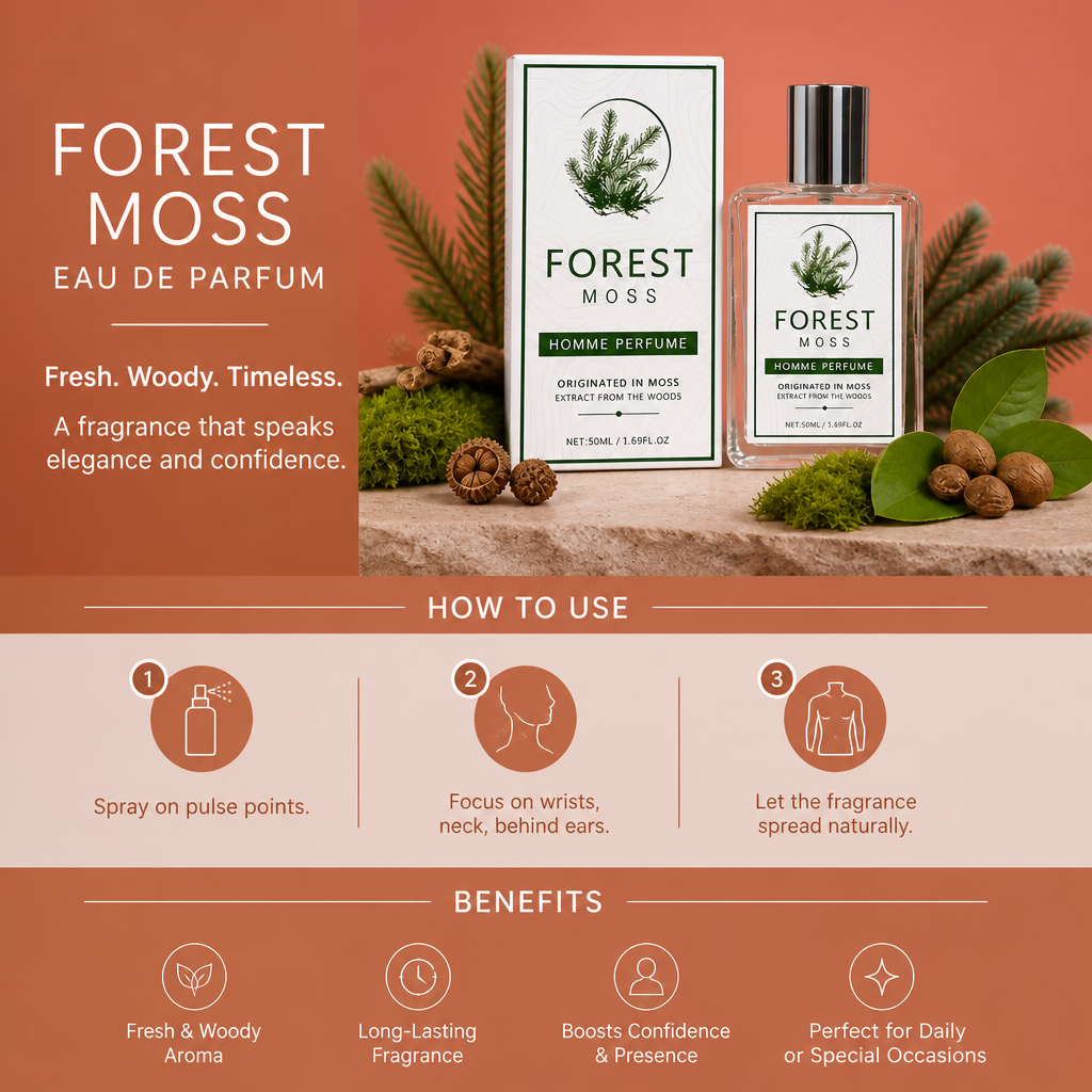 Forest Moss Eau de Parfum – Fresh Woody Fragrance with Lasting Elegance