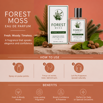 Forest Moss Eau de Parfum – Fresh Woody Fragrance with Lasting Elegance