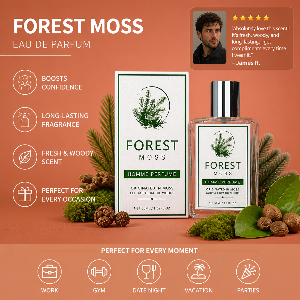 Forest Moss Eau de Parfum – Fresh Woody Fragrance with Lasting Elegance