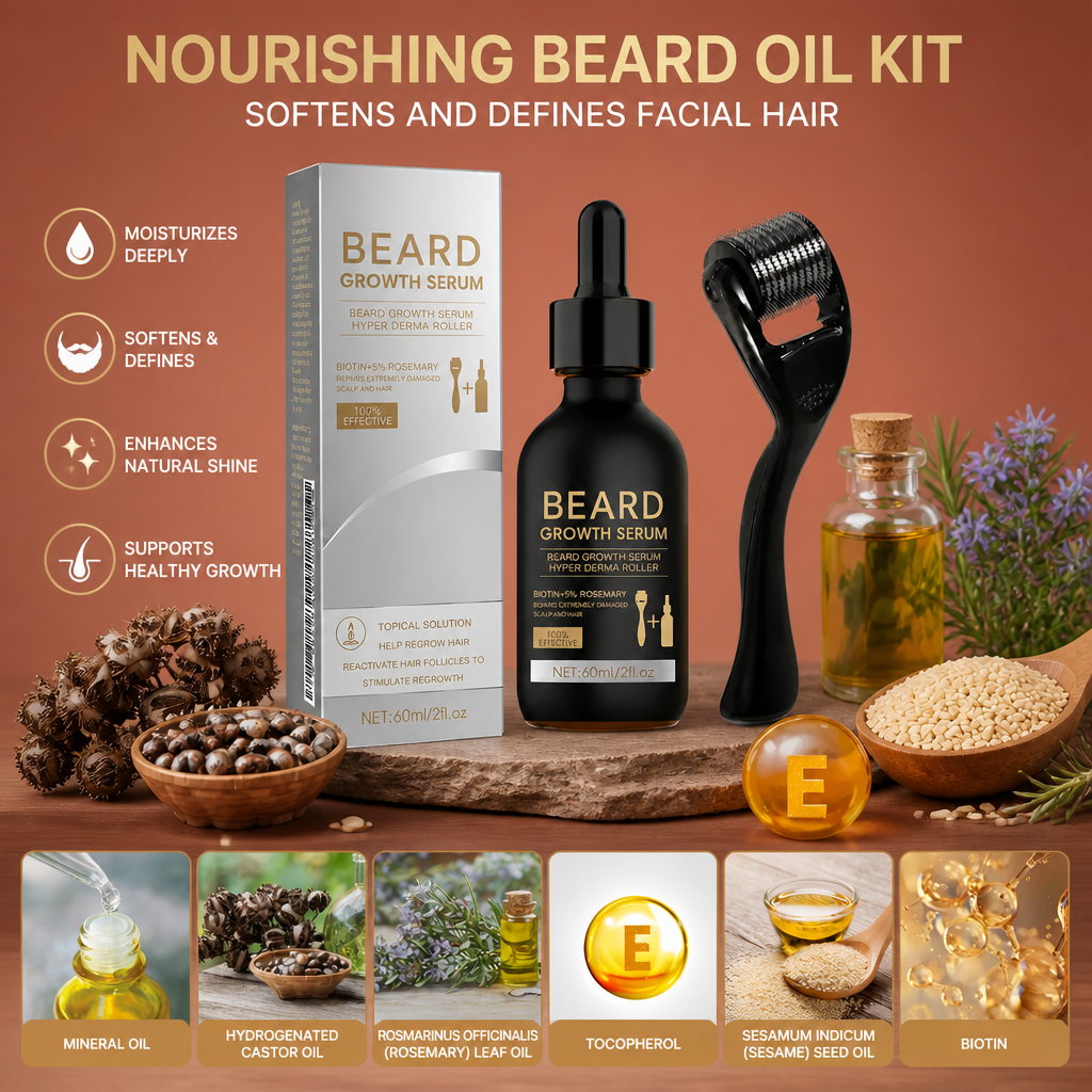 Nourishing Beard Oil Kit – Softens And Defines Facial Hair
