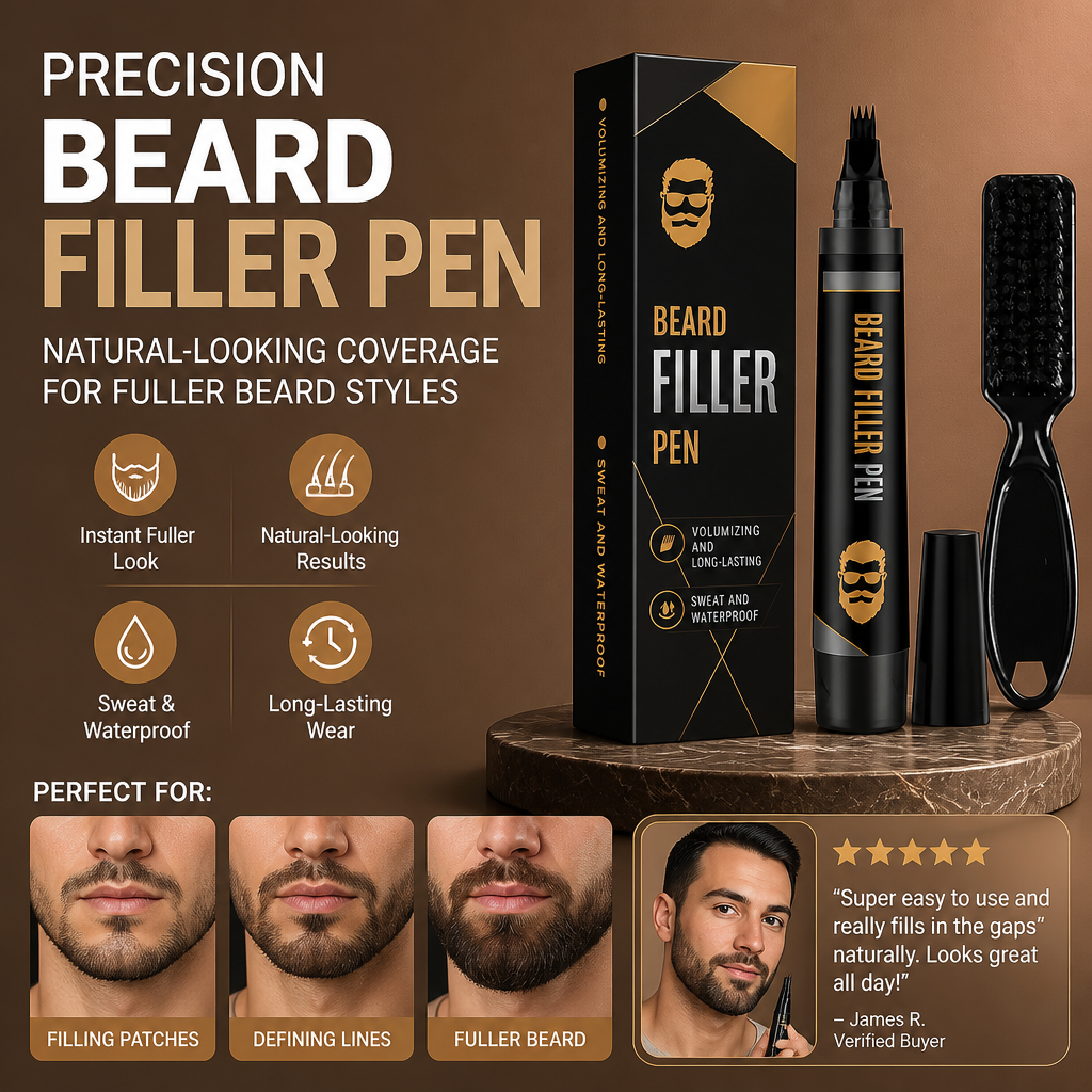 Precision Beard Filler Pen – Natural-Looking Coverage For Fuller Beard Styles