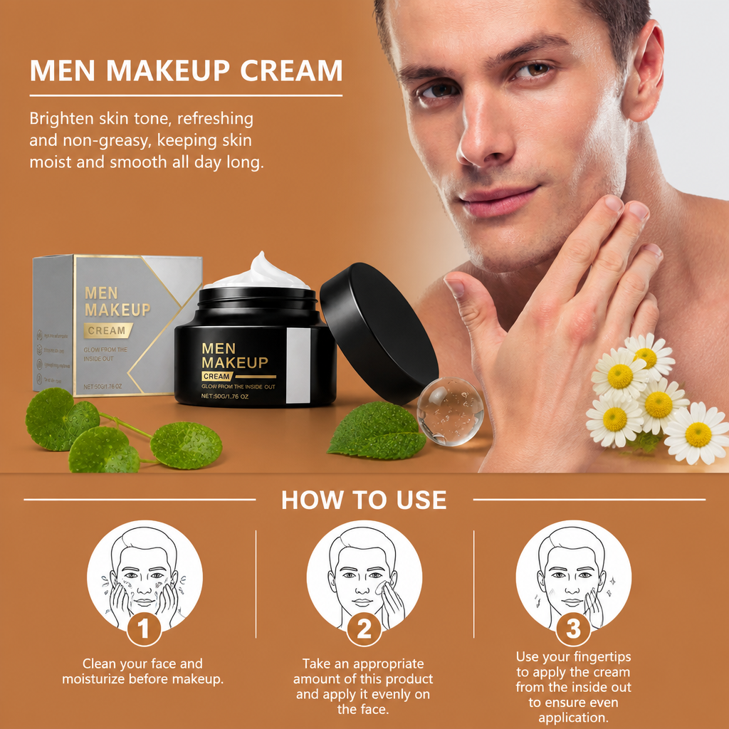 Men's Tinted Moisturizing Face Cream – Natural Looking Skin Finish