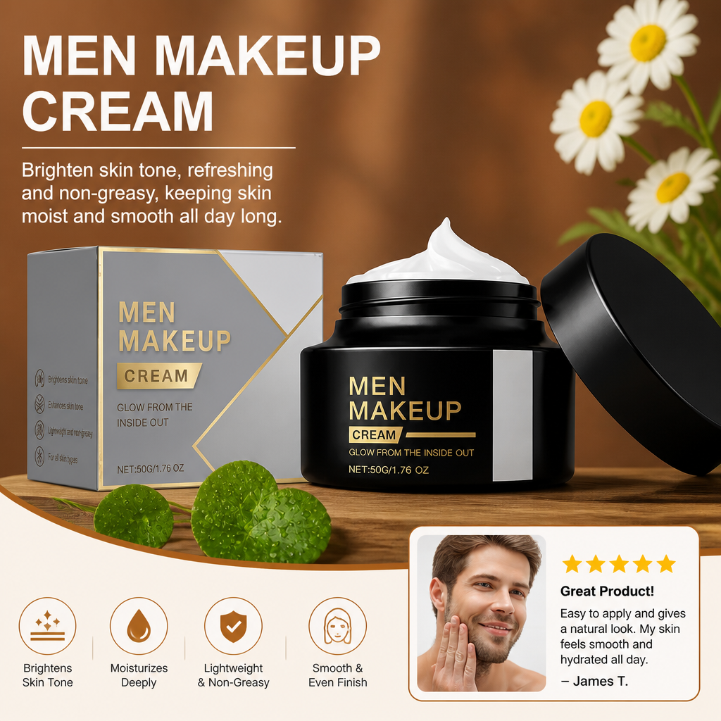 Men's Tinted Moisturizing Face Cream – Natural Looking Skin Finish