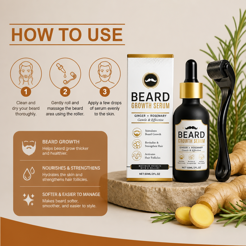Beard Care Serum – Nourishing Formula For Fuller-Looking Facial Hair
