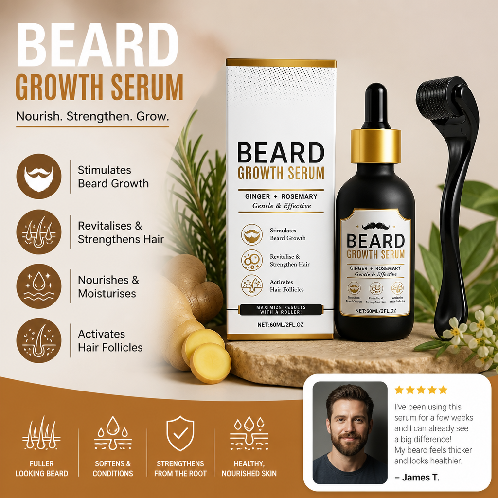 Beard Care Serum – Nourishing Formula For Fuller-Looking Facial Hair