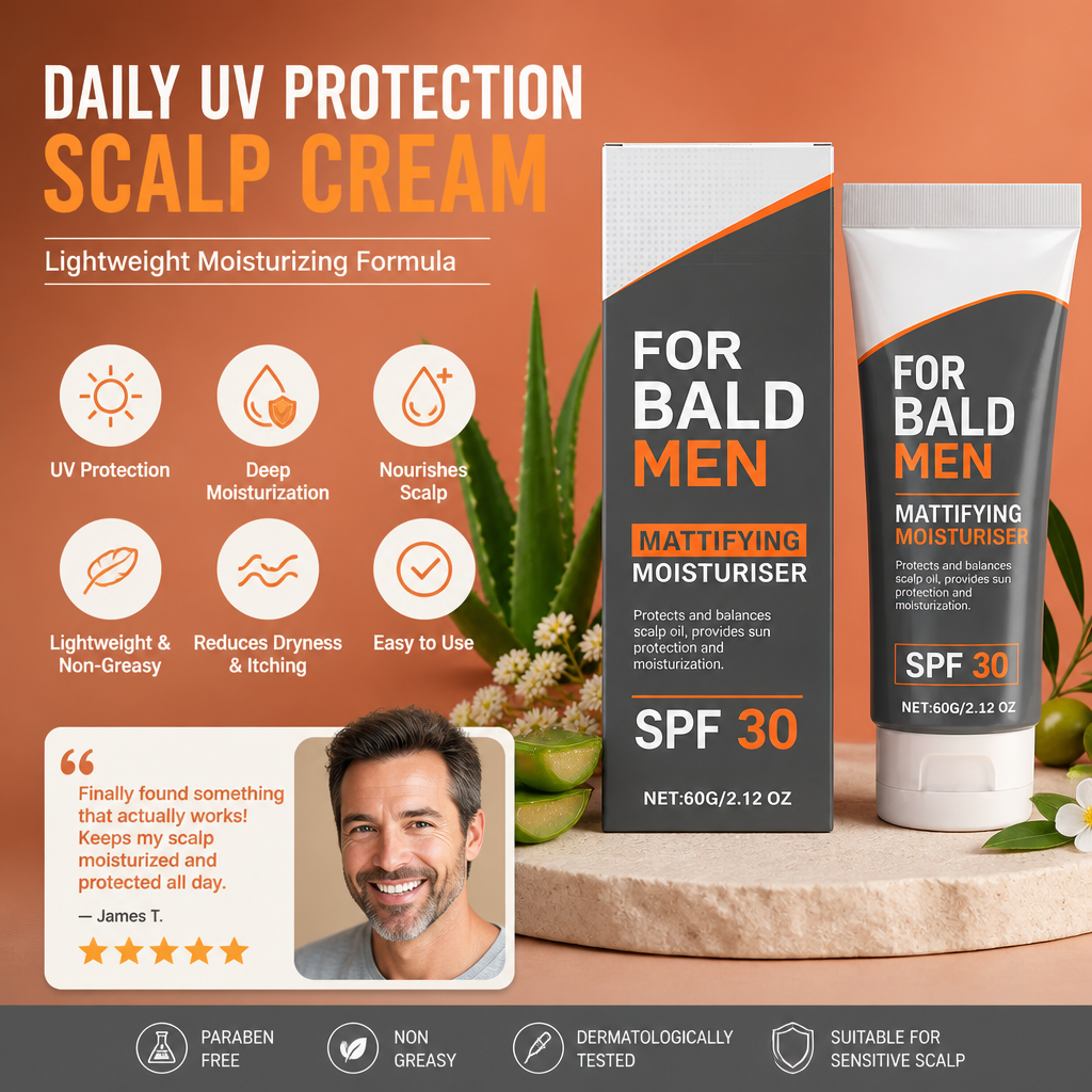 Men's Daily UV Protection Scalp Cream – Lightweight Moisturizing Formula