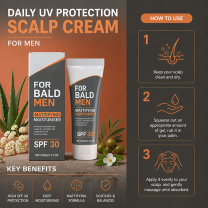 Men's Daily UV Protection Scalp Cream – Lightweight Moisturizing Formula