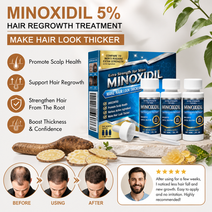 Minoxidil 5% Scalp Serum – Lightweight Formula For Fuller-Looking Hair & Care
