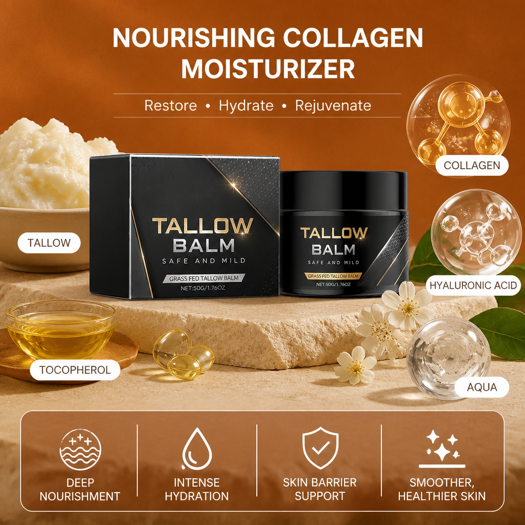 Tallow Balm – Nourishing Collagen Moisturizer For Smooth, Hydrated Skin