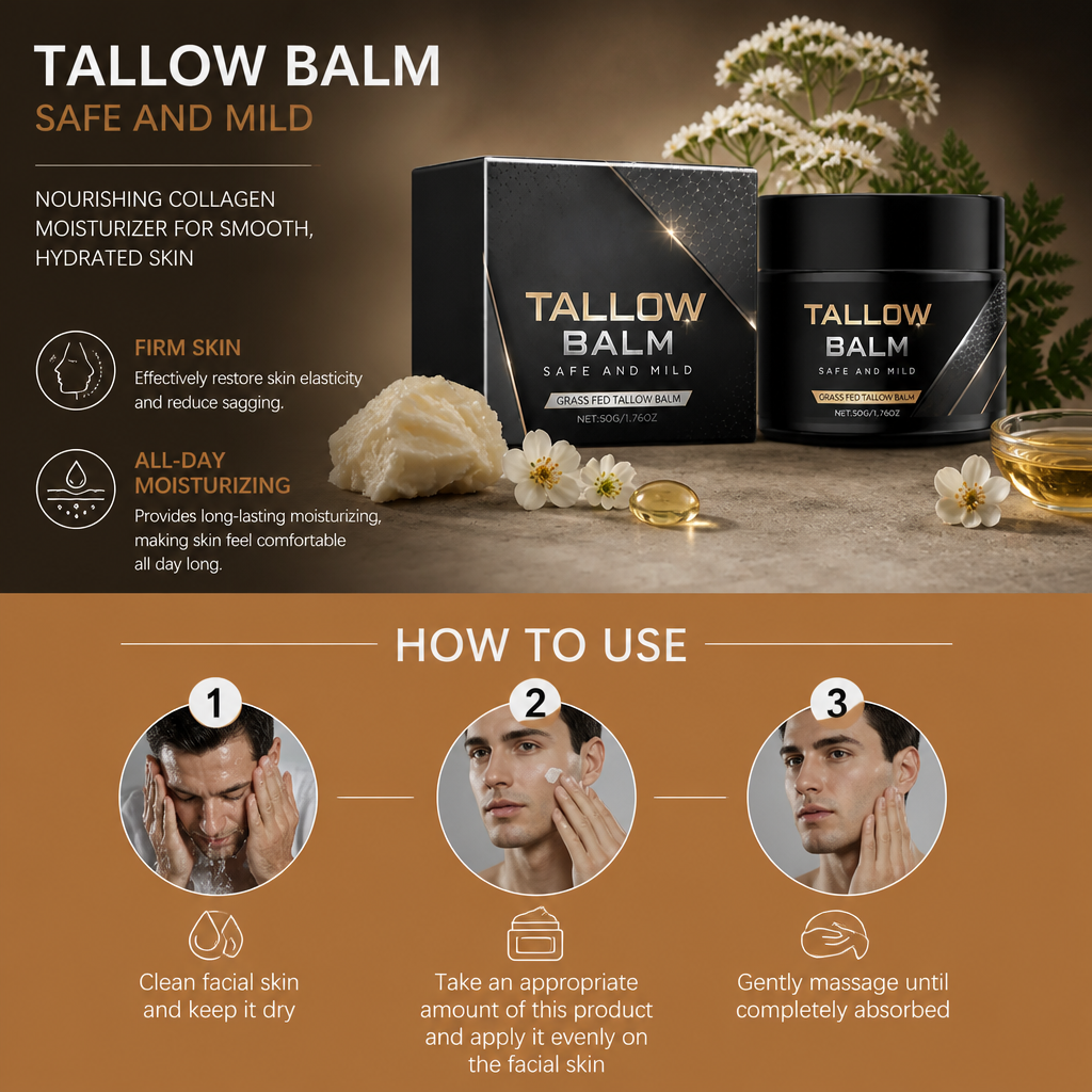 Tallow Balm – Nourishing Collagen Moisturizer For Smooth, Hydrated Skin