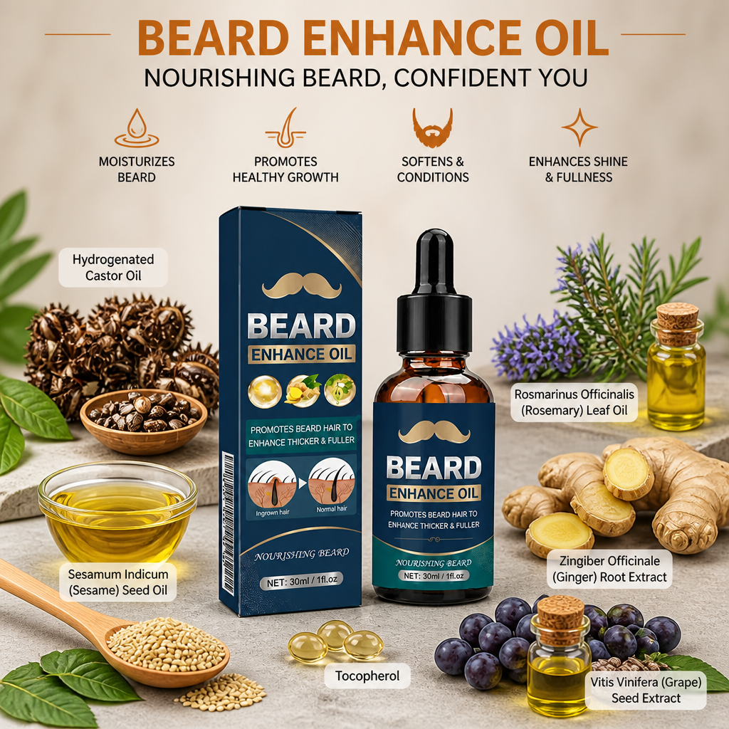 Beard Care Oil – Nourishing Formula For Softer, Fuller-Looking Beard