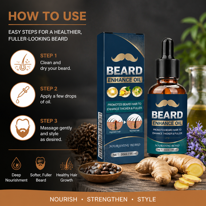 Beard Care Oil – Nourishing Formula For Softer, Fuller-Looking Beard