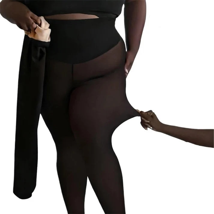 Women’s Fleece-Lined Tights with Shaping Waistband