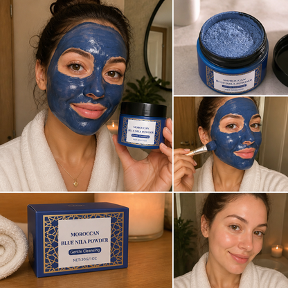 Blue Collagen Clay Mask – Deep Cleansing & Brightening Skincare Treatment