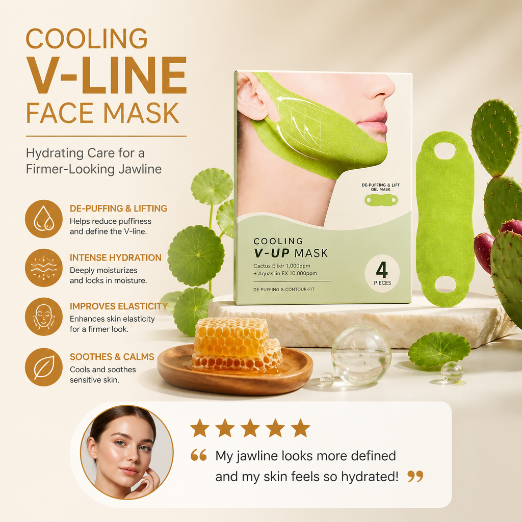 Cooling V-Line Face Mask – Hydrating Care for a Firmer-Looking Jawline