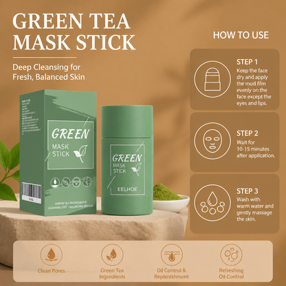 Green Tea Mask Stick – Deep Cleansing for Fresh, Balanced Skin