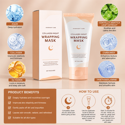 Collagen Peel-Off Sleeping Mask – Overnight Hydration & Smoother Skin