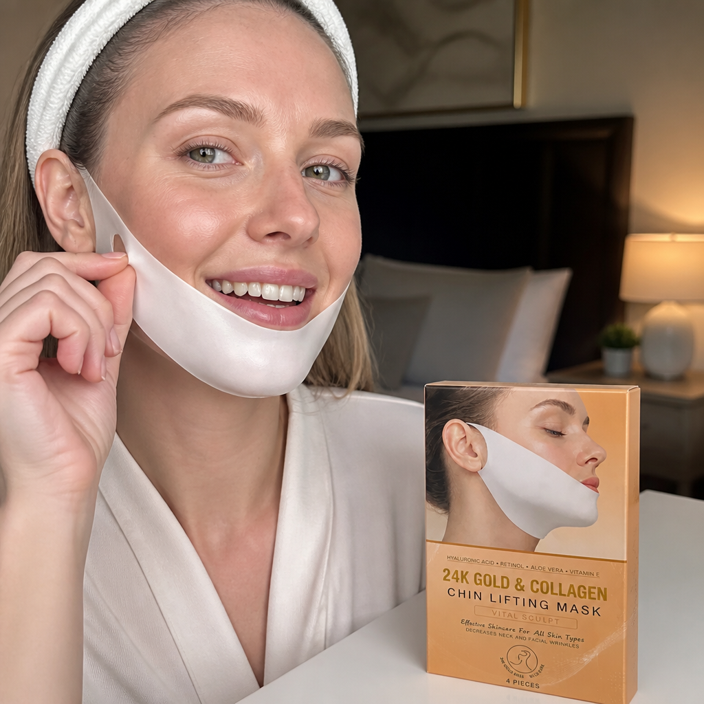 Gold Collagen V-Line Mask – Firming Hydration for a Sculpted Look