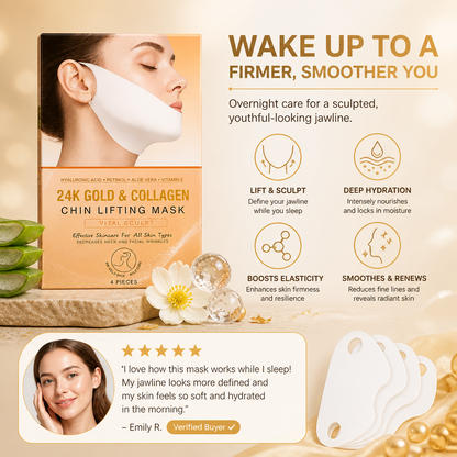 Gold Collagen V-Line Mask – Firming Hydration for a Sculpted Look