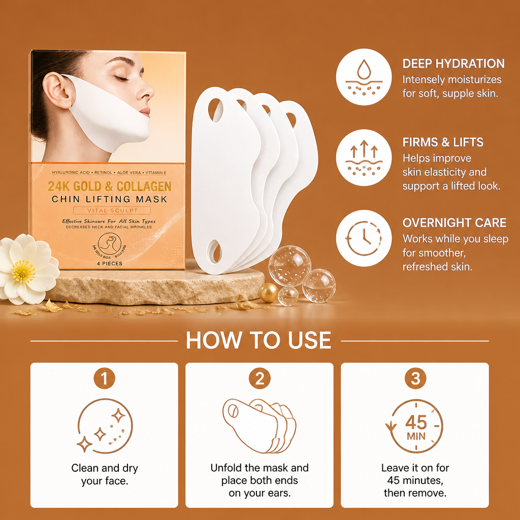 Gold Collagen V-Line Mask – Firming Hydration for a Sculpted Look